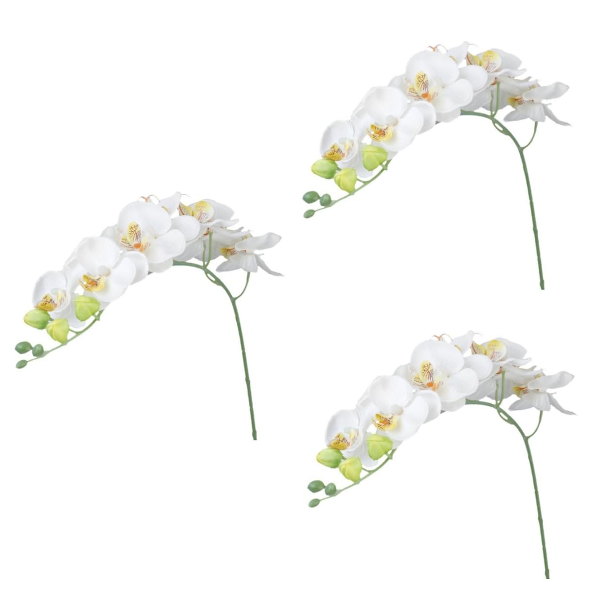 Cabilock 3 Piezas De Orquídea Artificial Planta Realista Pequeña Orquídea para Decoración De Bodas Hogar Y Mesa.