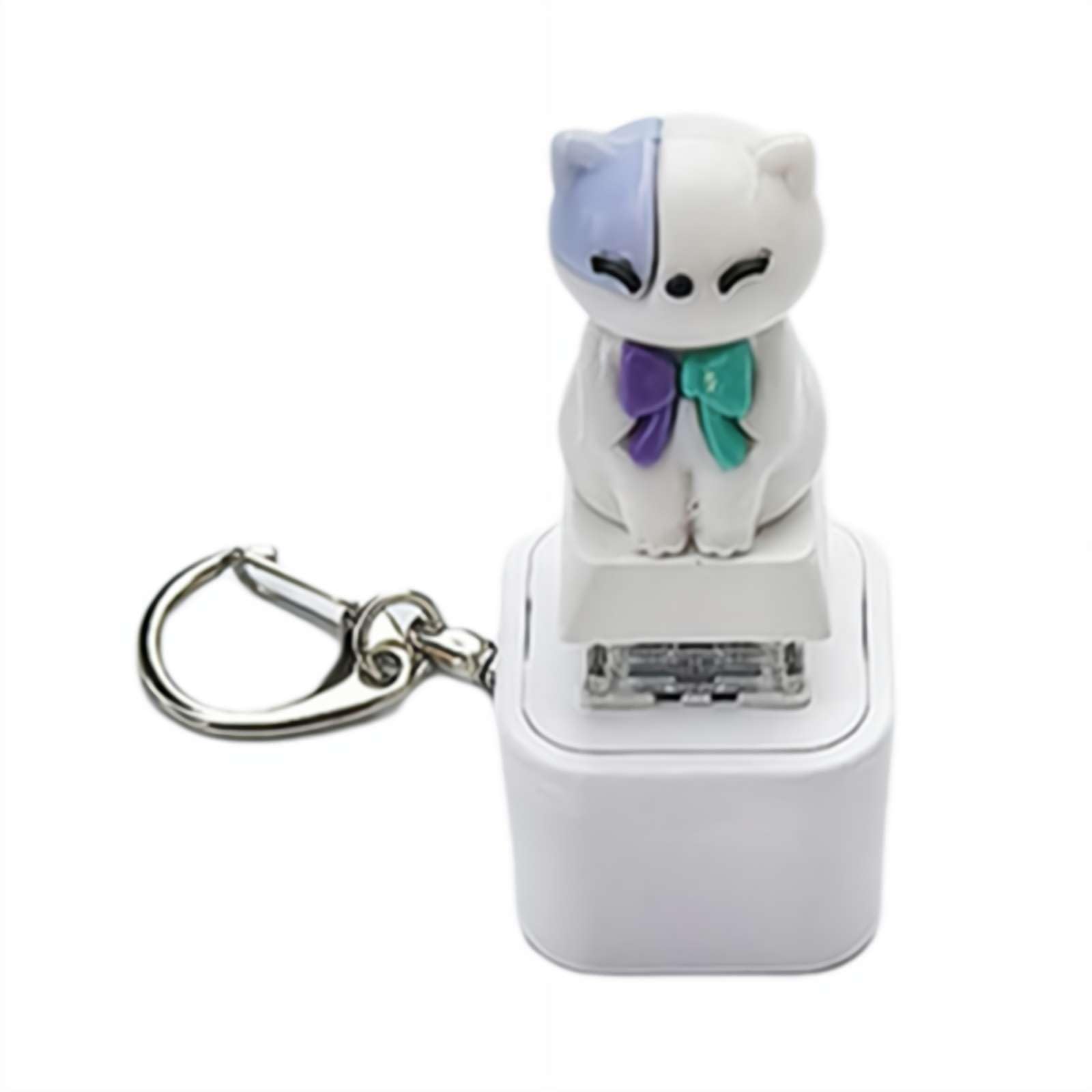 Frog Croaking Fidget Toy Frog Croaking Keychain Rechargeable Keyboard Clicker with LED Lights Stress Relief Sensory Toys for Adults, Fun & Portable Anxiety Relief Toy