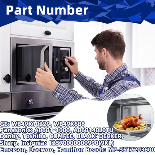 Image of 10 inch Microwave Glass Plate compatible with Emerson MP-3517203600 replacement for 10 inch Daewoo Sharp 9KL12570000000990 Panasonic Microwave Turntable Plate A060140L0TU GE WB49X10229 WB49X688