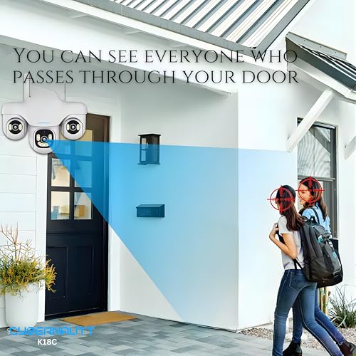 Image of XUGA - Cybernautt Series K18C 18MP 3 Lens PTZ 4G Sim Wireless Outdoor CCTV Camera with Three Side View | 360 | Night Vision | Motion Detection| All 3 Lens Mobile Operated | Use Air-tel 4G Sim