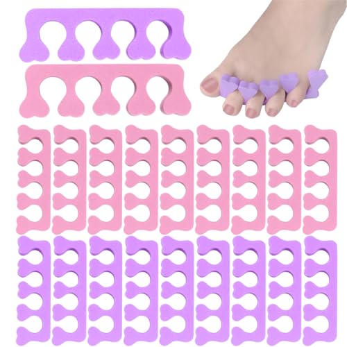 WUSJCOF 20 Piezas Separador de Dedos, Espuma Suave Separadores de Dedos de los Pies, Herramientas de Manicura y Pedicura para Gel Polaco y Revestimiento Pintura, Separador de Dedos del Pie