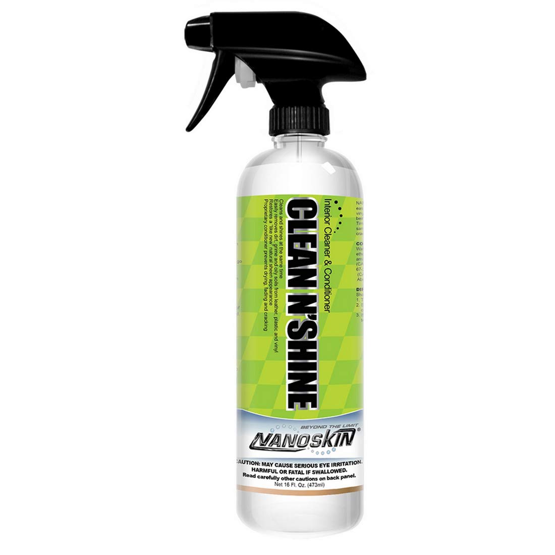 Nanoskin CLEAN N’ SHINE Interior Cleaner, Conditioner & Dressing 16 Oz. – Car Wash Interior Spray for Car Detailing | Restores Leather, Plastic & Vinyl Surfaces | For Cars, Trucks, Motorcycles, RVs