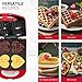 Holstein Housewares 4-Section Heart Shaped Waffle Maker, Non-Stick Waffle Iron, Mini Waffle Maker for Kids, Non-Toxic Coating, Easy to Clean, Makes 4 Heart-Shaped Waffles in Minutes, Red