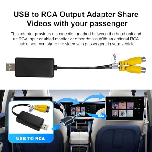 Image of TheCoolCube USB to CVBS Video Output Adapter 2 CVBS Output USB to RCA Cable DC 5V for Android Multimedia Player and Android TV Player