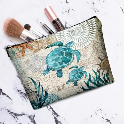 Sea Ocean Turtle Makeup Bag Travel Portable Cosmetic Pouch Waterproof Toiletry Organizer Storage Bag Zipper Pouch For Women Girls4