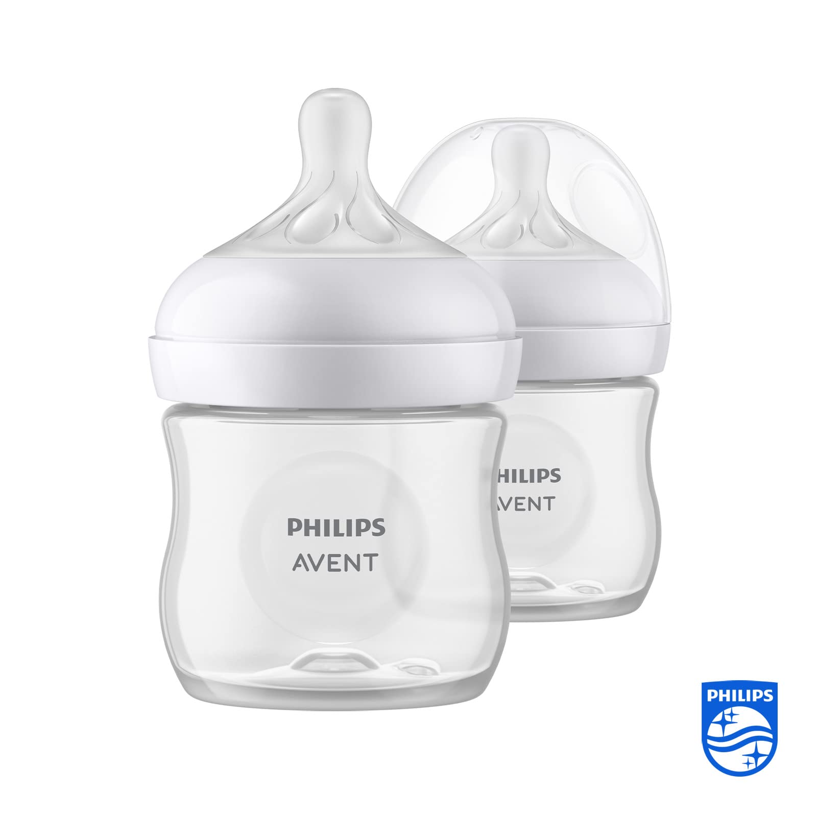 Philips Avent Biberon Natural Response - 2 biberon da 125 ml per neonati e bambini di pochi mesi, senza BPA (modello SCY900/02)
