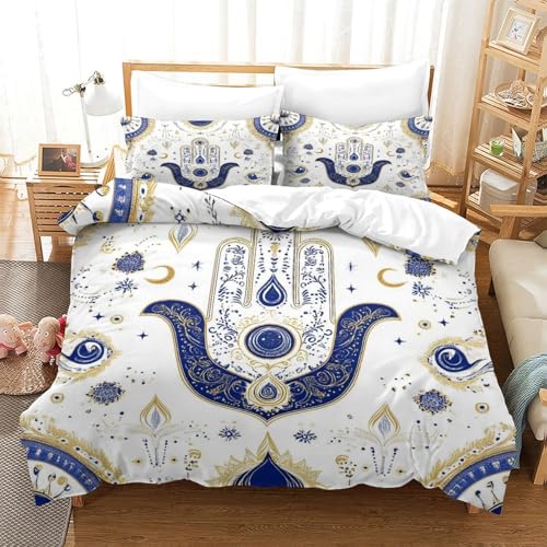 Housse de couette Hamsa microfibre 3D haute résistance