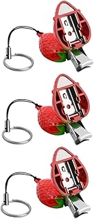 FOMIYES 3 Peças Tesoura De Unha De Morango Cortador De Unhas Cortador De Unhas Cortador De Unhas Com Coletor Cortador De Unhas Para Homens Ferramentas De Manicure Cortador De Unhas