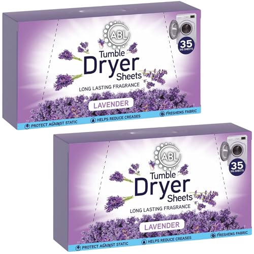 Tumble Dryer Sheets | Laundry Sheets Scented | Fabric Conditioner Sheets 70 Sheets (Lavender)