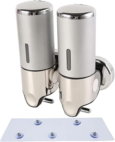 Miniatura 9 de Dispensador de bomba de ducha de baño montado en la pared, champú, acondicionador, dispensador de jabón para baño y cocina, gel de ducha, hotel, sin