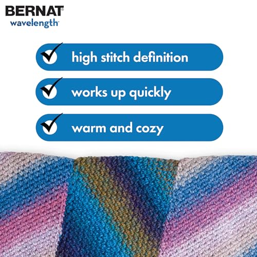 Image of Bernat Wavelength Yarn for Crocheting & Knitting, Snowflake Obsidian 3-Pack