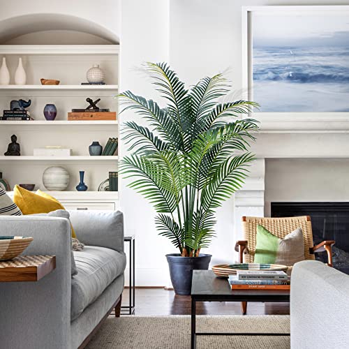 Ypeidn Artificial Tropical Palm Plant 5 Ft Artificial Tree With Plastic Pot For Office And Home Decor, Tall Faux Palm Plant For Indoors And Outdoors, Artificial Silk Palm Housewarming Gift,K150 #TOP2