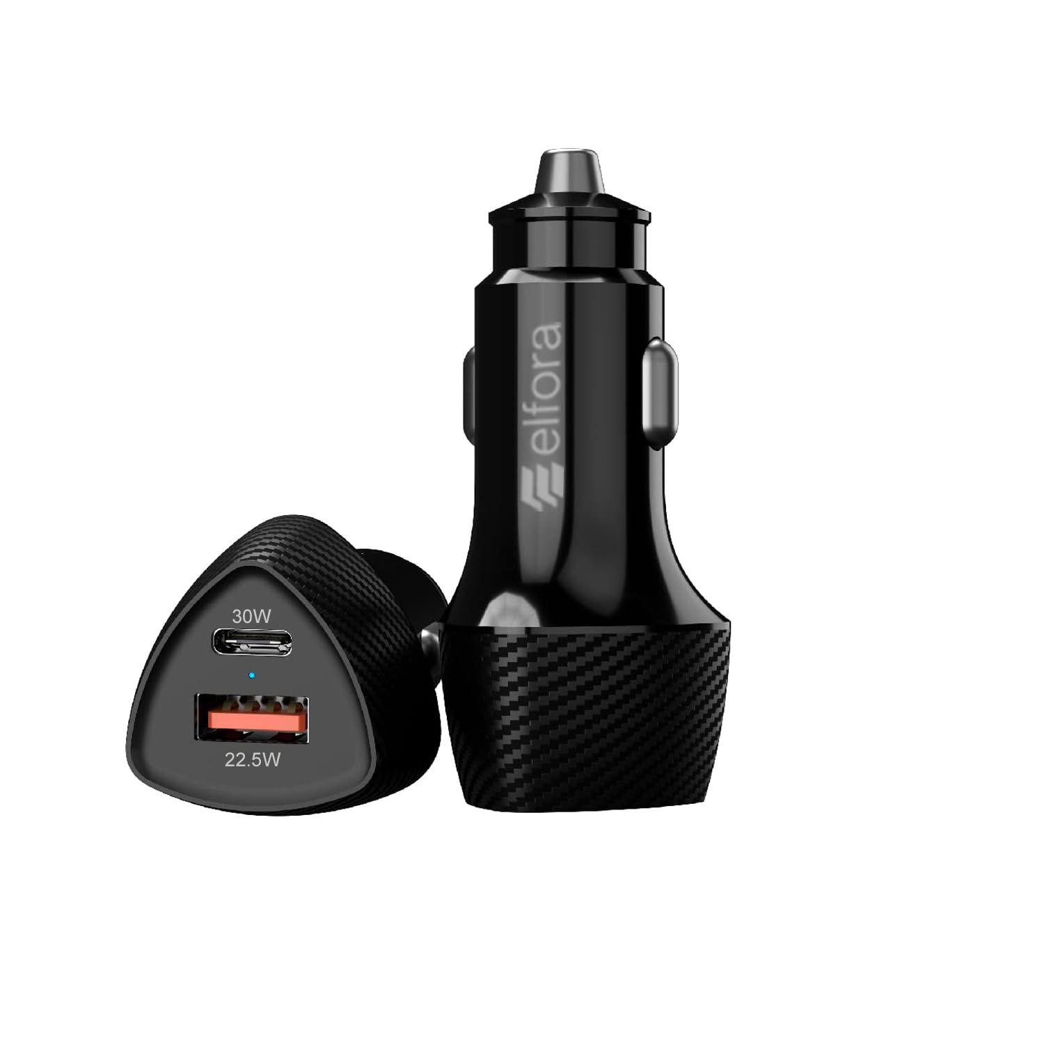 Elfora 52.5 W Fast Car Charger | Dual Output, 52.5 Watts Total (22.5 W USB + 33W Type C PD) Compatible for iPhone 16/15 Pro/Max/Samsung Galaxy S24 / S23 Plus/Ultra / S22 Other Smart Mobiles-picture-10