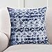 Phantoscope Set of 4 Porcelain Watercolor Printed Decorative Throw Pillow Case Cushion Cover, Blue and White, 18 x 18 inches, 45 x 45 cm