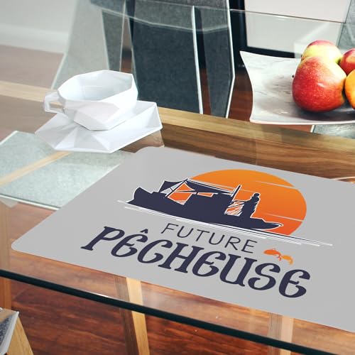 Sets de table en liège anti-rayures napperons gris faciles à nettoyer