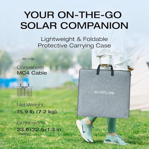 EF ECOFLOW Solar Generator DELTA 2 Max 2048Wh with 220W Solar Panel, LiFePO4 Battery Portable Power Station, Up to 3400W AC Output, AC + Solar Fast Dual Charging 0-100% in 1 Hr For Outdoor Camping RV