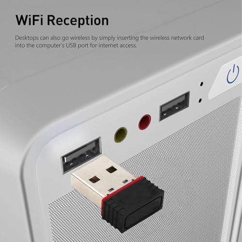 Image of PremiumAV 500Mbps Mini Wireless USB Adapter (Black), Supports 802.11n /ac