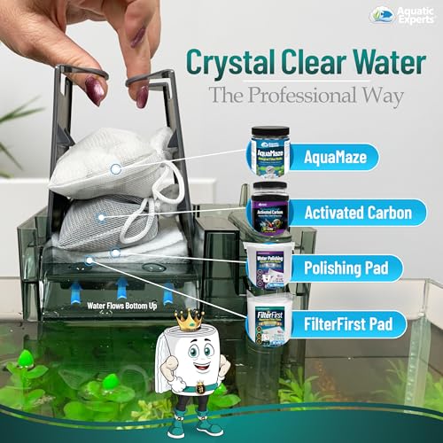 Image of Aquatic Experts Aquarium Filter Floss for Fish Tank Filters - FilterFirst Aquarium Filter Pad - Media Roll for Crystal Clear Water, 12 inch x 72 inch by to Thick