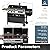 MFSTUDIO Gas and Charcoal Grill Combo with Side Smoker, Heavy Duty Dual Fuel BBQ Grill with Porcelain-Enamel Grates, Perfect for Outdoor Grilling, 840 SQIN Cooking Area