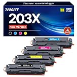NOGIVY 203X 203A Toner Compatible with HP 203X 203A CF540X for Color Laserjet Pro MFP M281fdw M281fdn M280nw M281cdw M254dw M254nw M254dn CF541X CF542X CF543X (Black Cyan 4-pack )