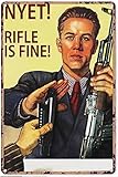 How to Mount Optics to an AK-47 Tin Signs Wall Decor Metal Signs Home Bar Garage Tin Signs (Aluminum) 12 x 8 inches