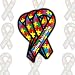 3Pcs Autism Awareness Ribbon car Bumper Sticker, Autism Puzzle Ribbon Awareness Vinyl Sticker, Mental Health Decals - Stickers For Laptop Water Bottle Phone Case Car Window Helmet Hard Hat 3"