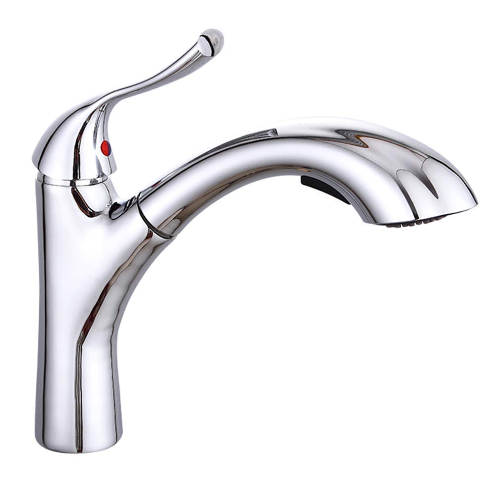 Mitigeur de cuisine extractible avec douchette double fonction pour lave-vaisselle