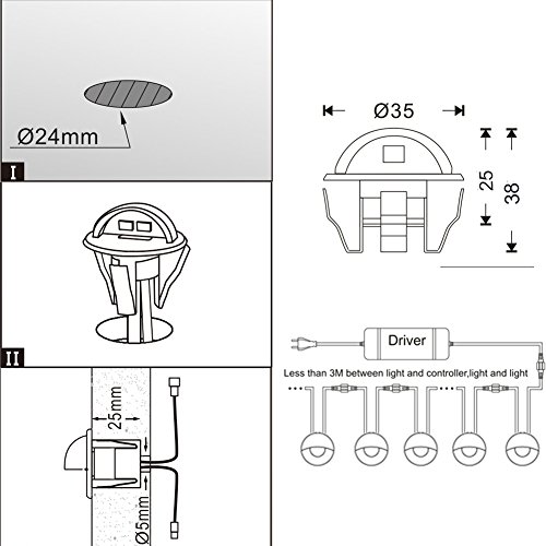 Fvtled Pack Of 10 Low Voltage Led Deck Lights Outdoor Step Stair Lights D35Mm 12V Ip65 Waterproof Warm White Landscape Deck Lighting For Garden Yard Steps Stairs Floor Decoration, Red Bronze #TOP2