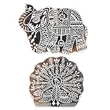 Hashcart Beautiful Animal and Bird Design Wooden Blocks for Making Pottery Crafts/Scrapbooking