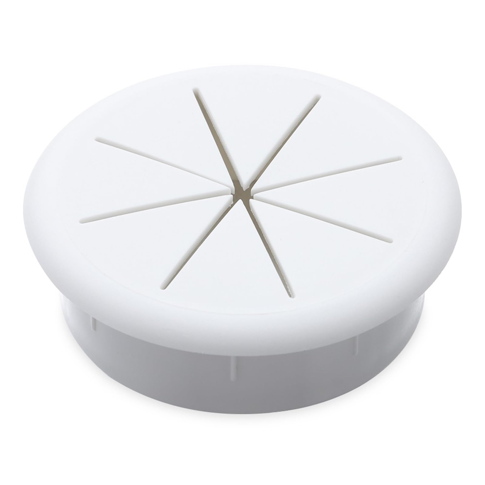 El Anillo de la Mesa, 8 pasacables de Escritorio de 50/60 mm, Organizador de Cables, Tapa for Orificios de Cables de Muebles de Oficina.(White,60mm)