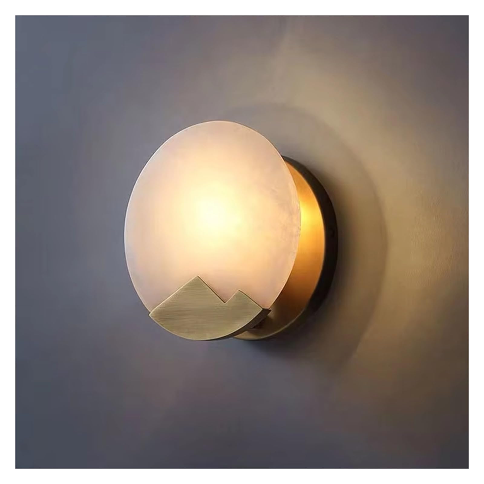 ASerZenith Postmodern Light Mountains Wall Lamp Living Room Marble Bedroom Decoration Indoor Lighting Staircase Nordic Copper,White Light