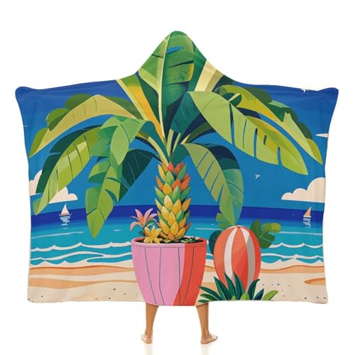 Couverture à capuche tropicale : le plaid géant idéal pour vos soirées télé - 2