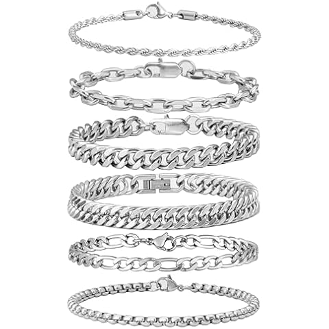 XIANNVXI 6 Pcs Stainless Steel Bracelets Cover
