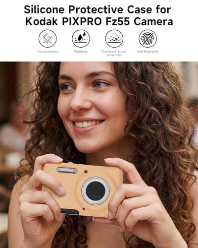 Funda silicona para cámara Kodak PIXPRO FZ55 color naranja miniatura 7