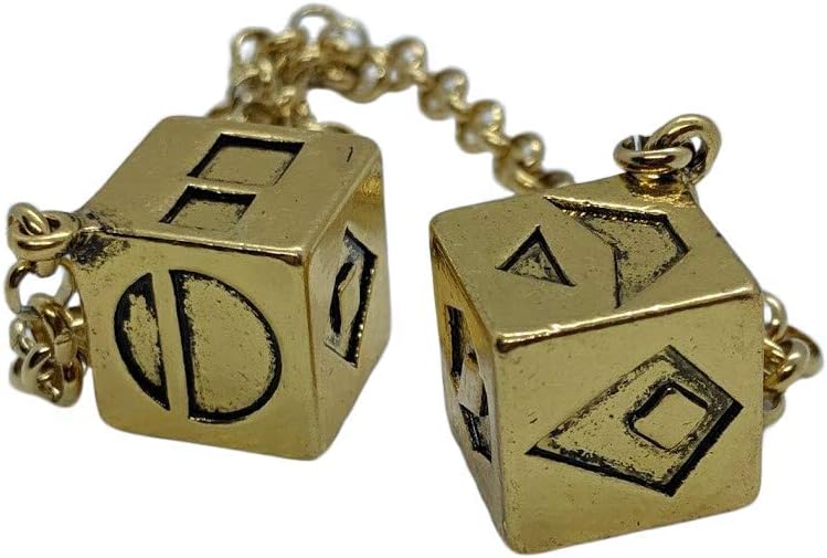 Smuggler's Dice Accurate Antique Weathered Gold Plated Solo Dice (Large)