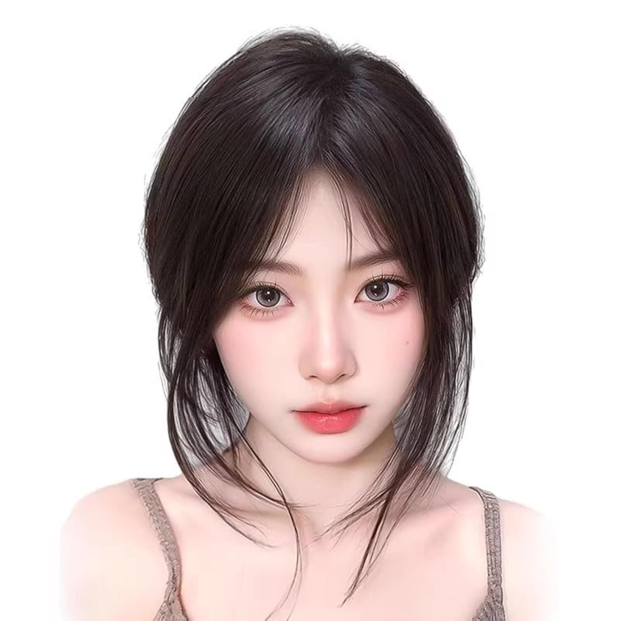 Women's Bangs Wig, Natural Black
