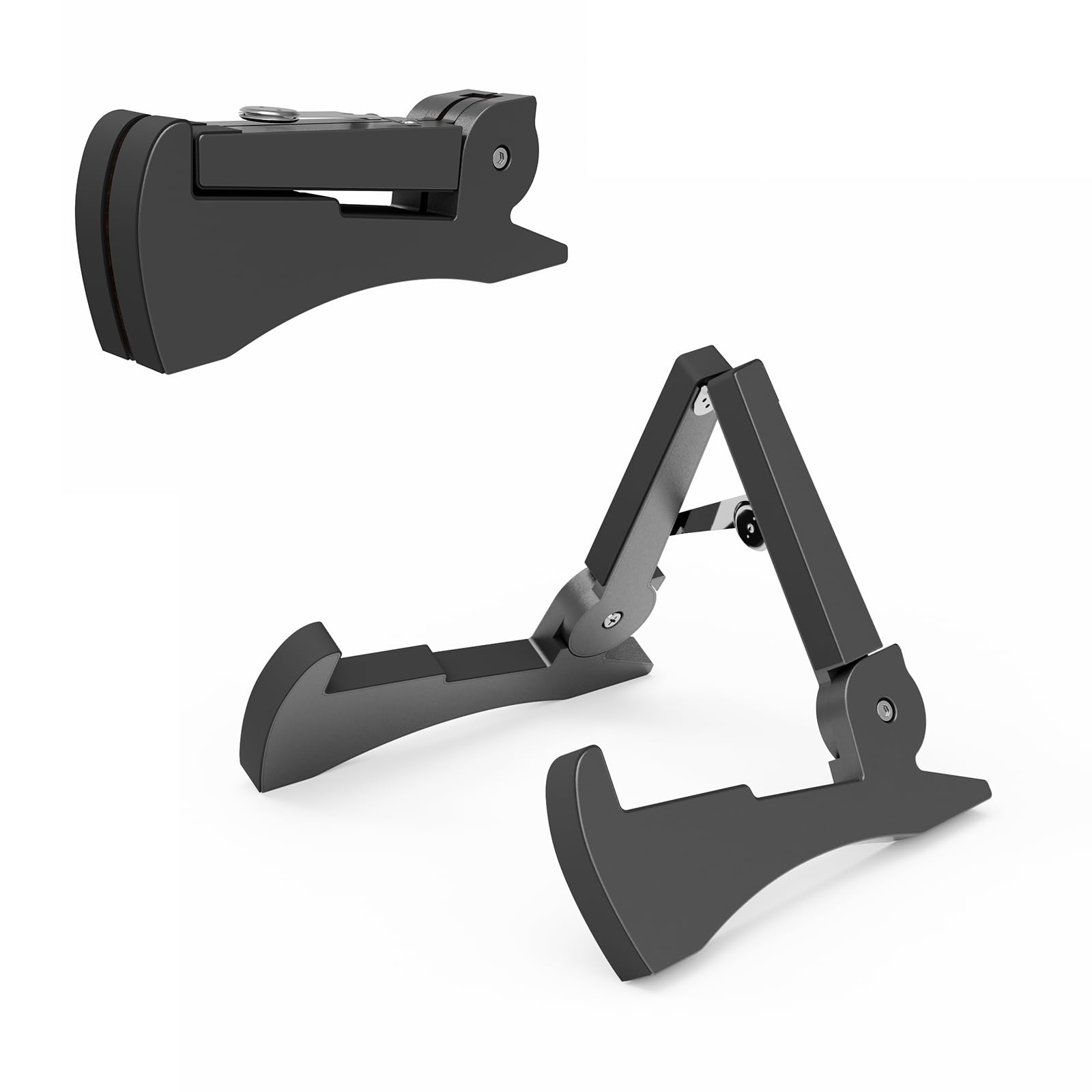 Dida Black Travel Guitar Stand, Guitar Stand For Acoustic Guitar, Bass, Electric Guitars, Ukulele, Mandolin, Foldable Stand Floor, Portable Guitarstand, Fully Assembled (Black)