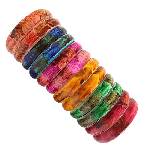 Image of NMII Multicolour Glass Kada Set For Women and Girls with Sleek Finish & Abstract Design | Glass Bangles For Women | Kada For Girls Daily /Party /Office | Fashion Jewellery