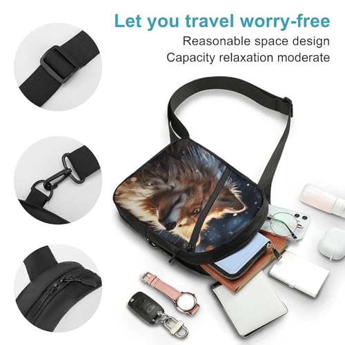 Mochila tipo bandolera urbana blanca para hombre y mujer miniatura 4