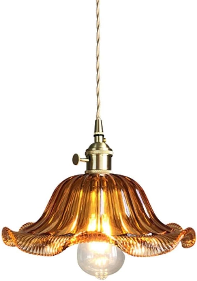 1-Light Hanging Light for Kitchen Island Green Glass Light Modern Ceiling Light Fixtures for Farmhouse Dining Over Sink(B,25 * 20Cm)/B/25 * 20Cm