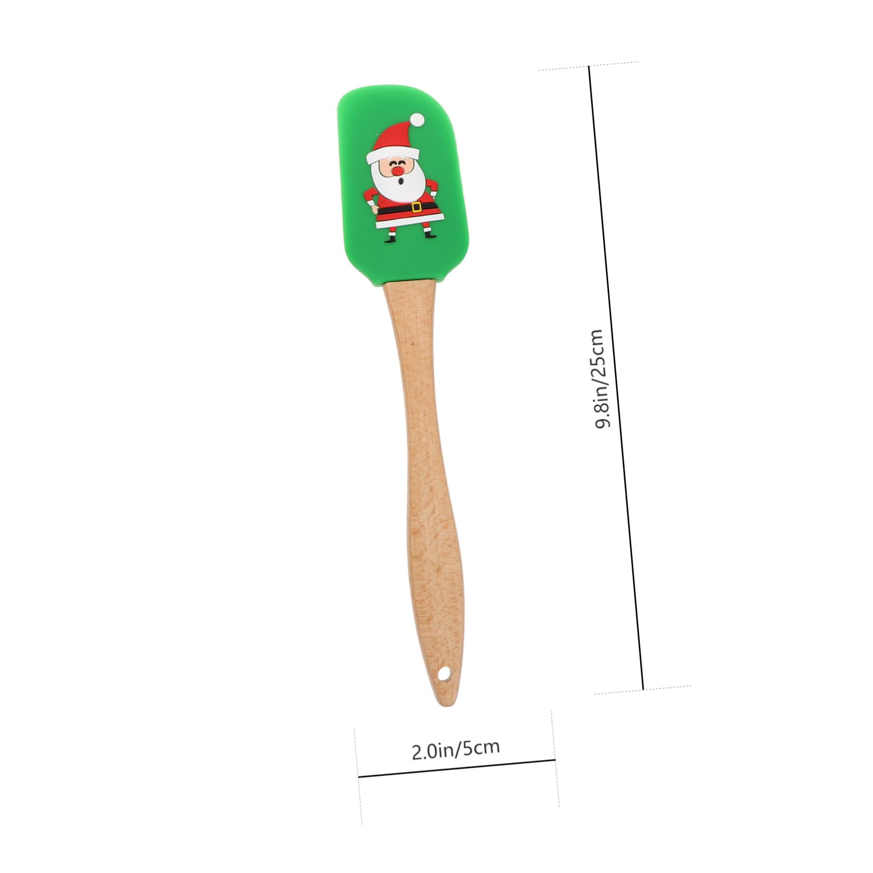 4piezas Raspador De Silicona Para Pasteles Espátula De Kit De Herramientas De Cocina Diseño Navideño Colores Mezclados