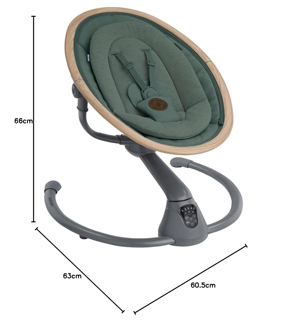 Columpio Musical El�ctrico MAXI-COSI Cassia ECO, Desde el nacimiento hasta los 6 meses, Beyond Green