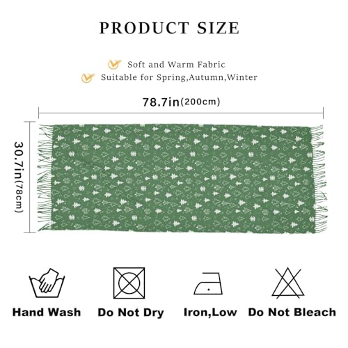 Fustylead Christmas Tree Fashion Soft Imitation Cashmere Feel Shawls Wraps Winter Warm Large Scarves Gifts Men Women3