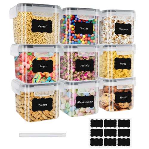 Gikersy 9 0,8 L Caja De Almacenamiento De Cocina, Lote De Frascos Herméticos De Plástico Sellada Con Tapa, Para Almacenar Cereales, Pasta, Harina, Comida Para Mascotas Gikersy 9 0,8 L Caja De Almacenamiento De Cocina, Lote De Frascos Herméticos De Plástico Sellada Con Tapa, Para Almacenar Cereales, Pasta, Harina, Comida Para Mascotas