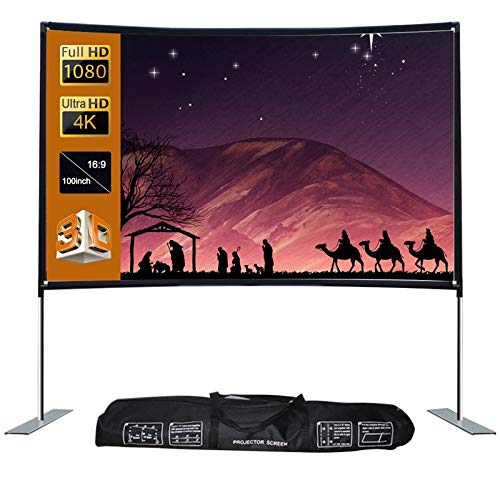 Pantalla de proyección 100 pulgadas formato 16:9 con base estable miniatura 2
