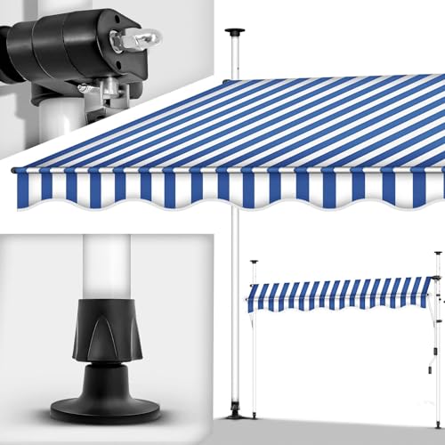 Auvent rétractable 300 cm imperméable et réglable pour fenêtres et portes d'extérieur - 5