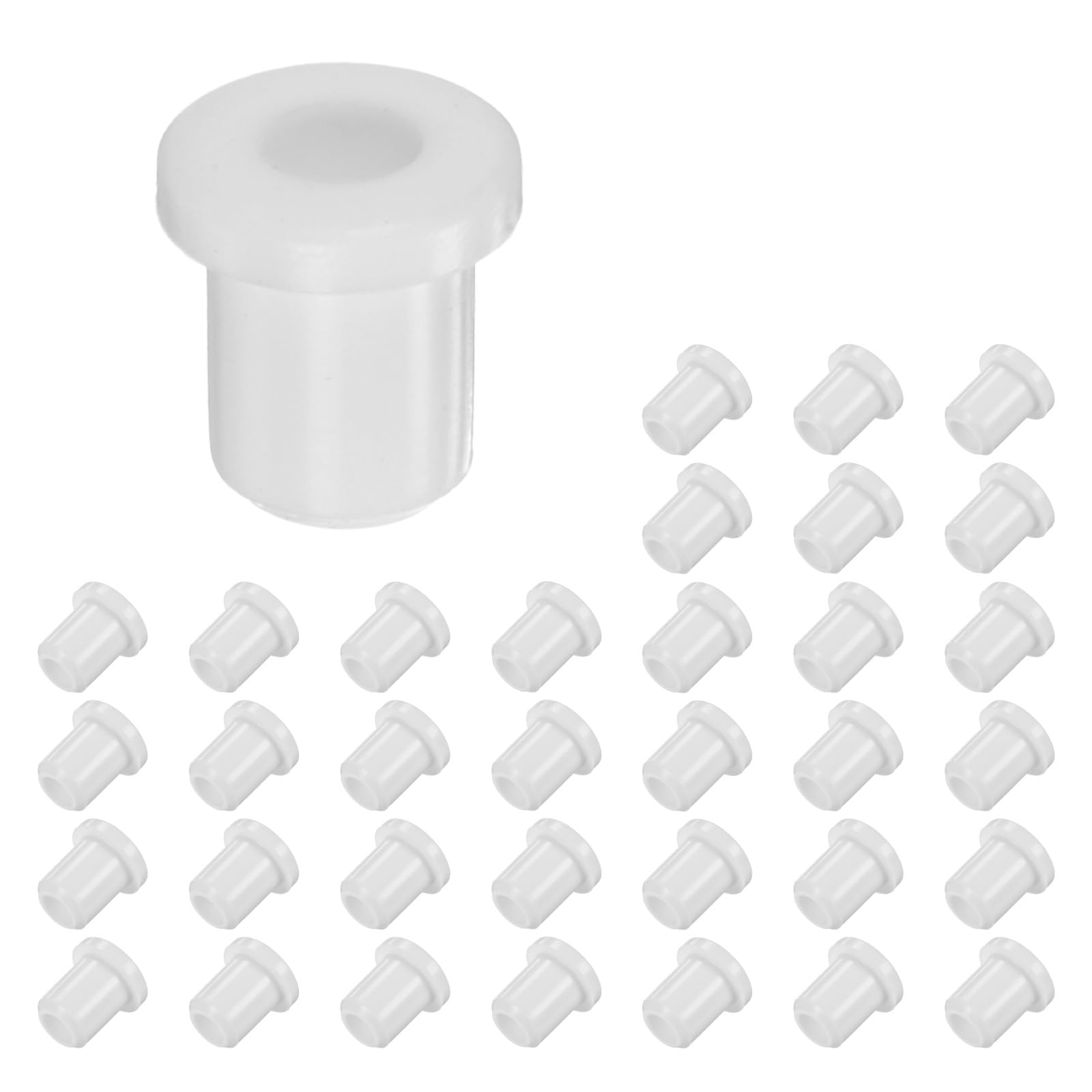 M METERXITY 35-Pack 1/4 Inch Drill Hole, 3/16 Inch ID Silicone Rubber Grommets for Wiring, Wire Cable, Hole Plugs, Automotive, Firewall, Desk, Water Pipe, Hydroponic [White]