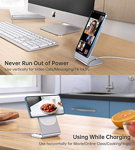 Image of Magnetic Wireless Charger for iPhone 17 /16 /15 /14 /13 /12 - Mag Charger+20W USB C Adapter, Fast Wireless Charging Stand /Pad with 5ft USB-C Cable for iPhone 17 /16 /15 /14 /13 /12, Airpod-Gift for Men & Women