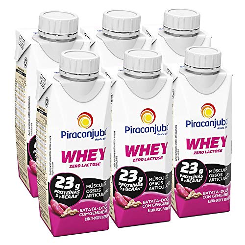 Kit Piracanjuba Whey Zero Batata Doce com Gengibre 6x250ml