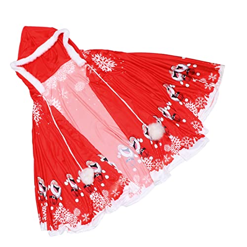 GALPADA 1Pc Manto De Natal Poncho Capuz Mrs Claus Manto Capa De Noel Para Capa Capuz De Natal Capa D